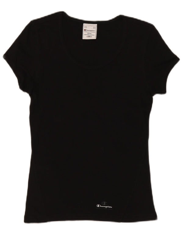 T-shirt Champion da donna Heritage Classics UK 12 cotone nero medio