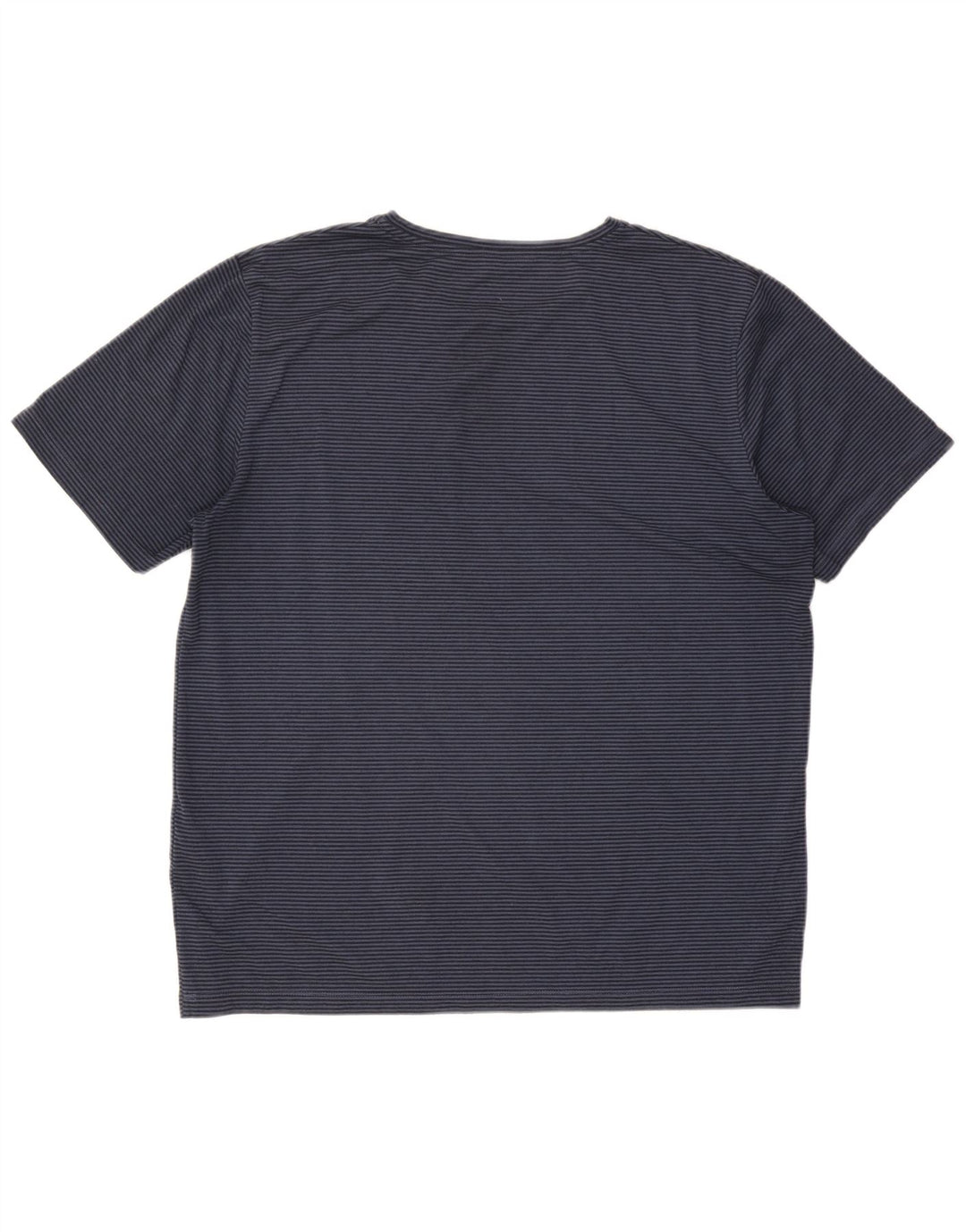 T-shirt da uomo Rohan Top grande in poliestere a righe blu navy