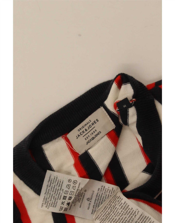 Jack & Jones Maglione girocollo da uomo a righe medie multicolore