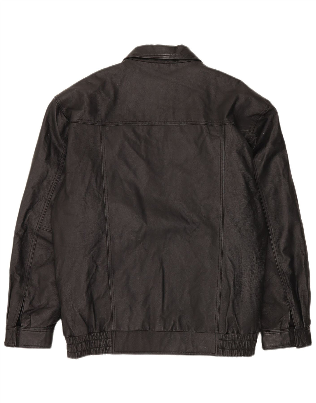 Giacca in pelle vintage da uomo UK 38 in pelle nera media