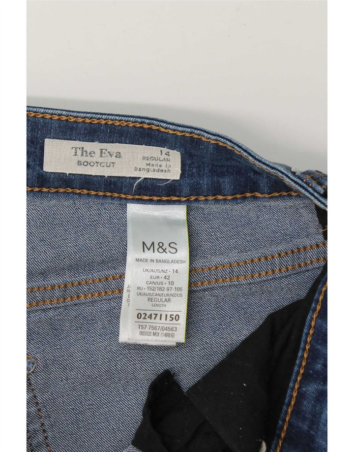 Marks & Spencer Donna The Eva Bootcut Jeans UK 14 Large W32 L27 Blu