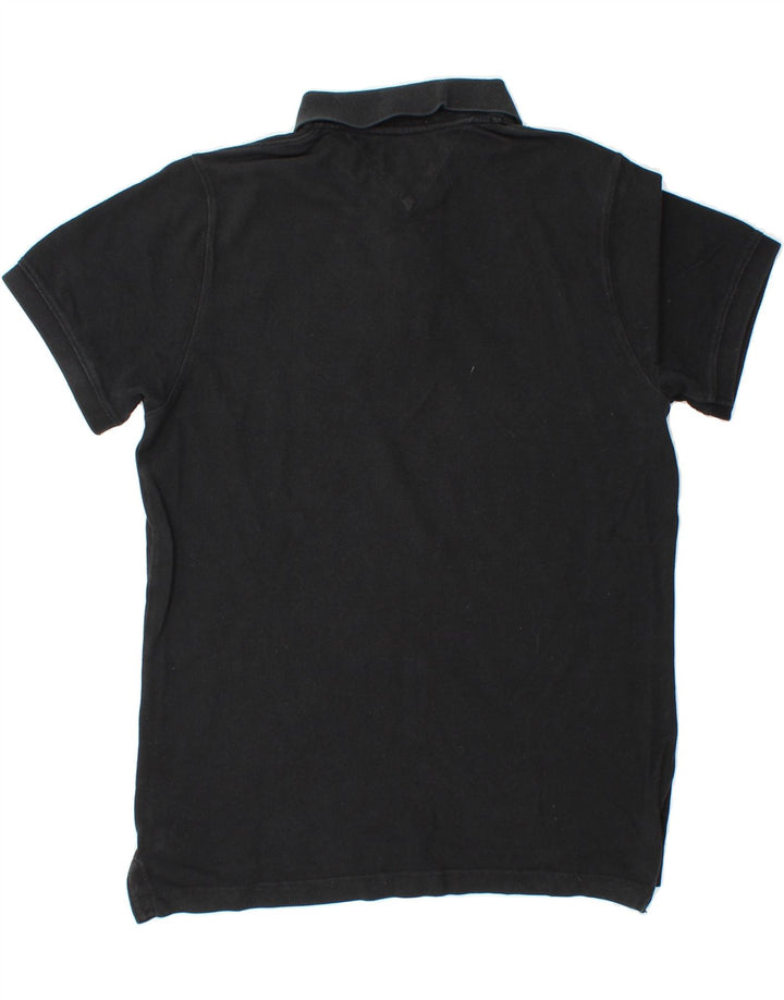 TOMMY HILFIGER Mens Polo Shirt Medium Black Cotton Vintage Tommy Hilfiger and Second-Hand Tommy Hilfiger from Messina Hembry 