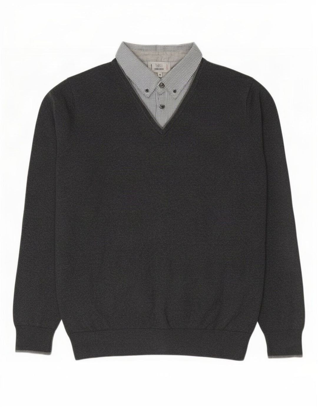 Maglione da uomo Marks & Spencer vestibilità regolare con collo alto Grigio medio