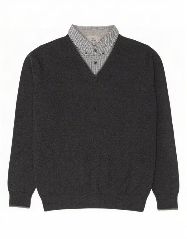 Maglione da uomo Marks & Spencer vestibilità regolare con collo alto Grigio medio