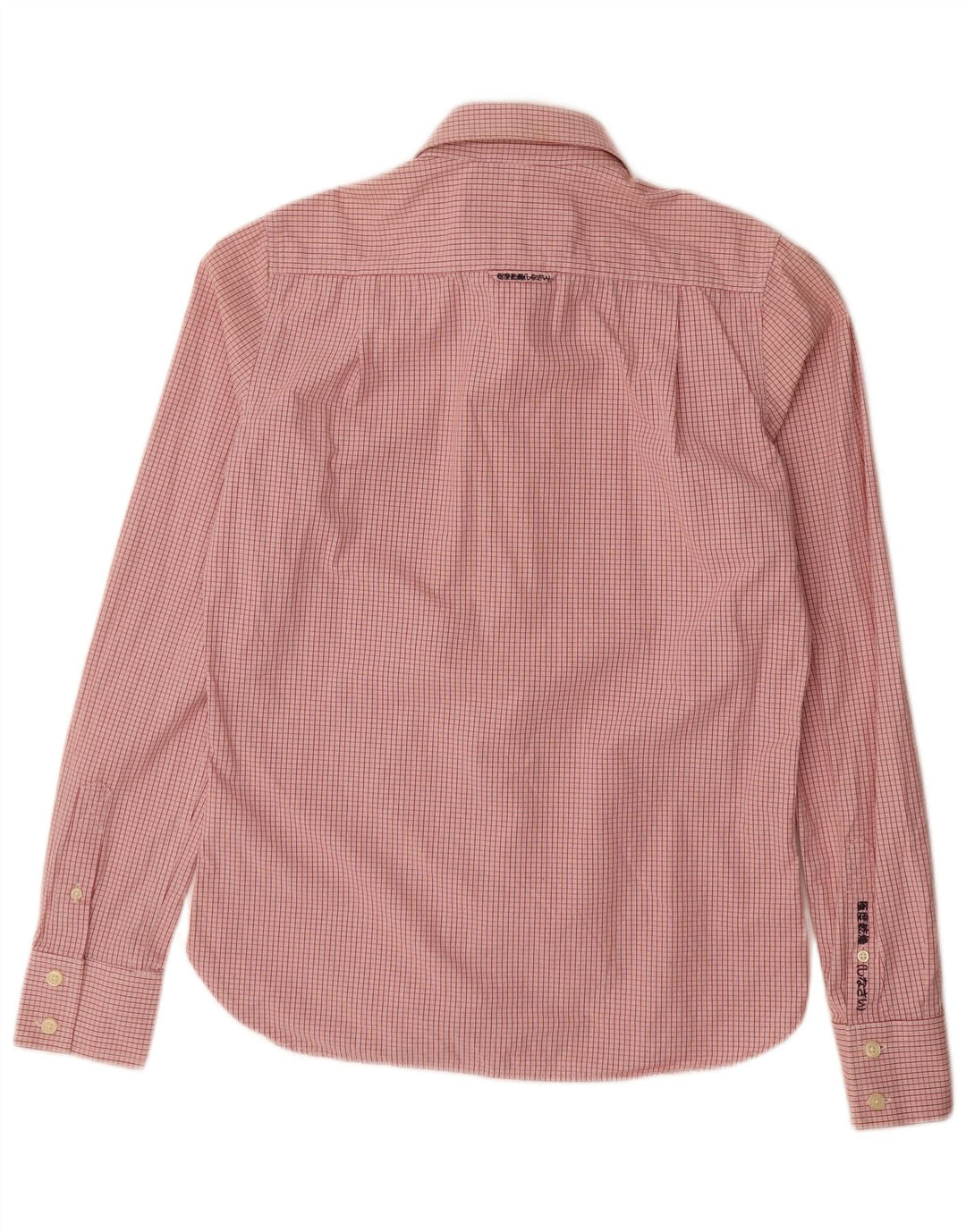 Camicia da uomo Superdry in cotone a quadri rossi medi