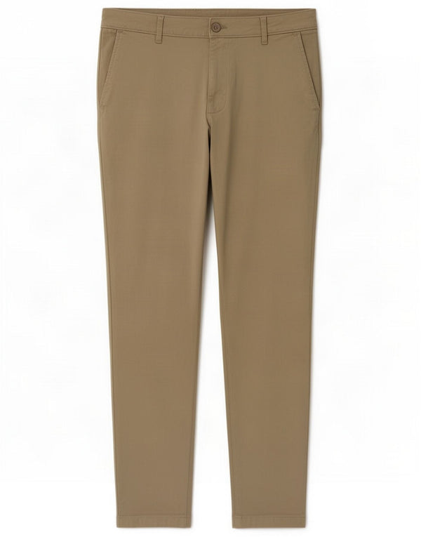 Pantaloni chino slim da uomo Zara EU 42 Large W32 L30 Cotone beige