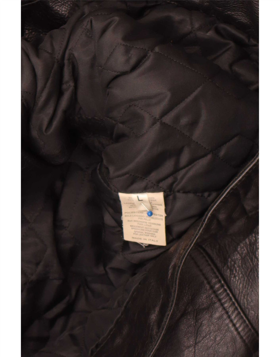 Giacca in pelle vintage da uomo UK 40 grande nera