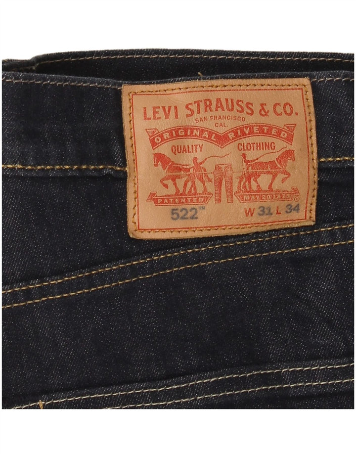 Jeans Levi's Uomo 522 Slim affusolati W31 L28 Blu Navy