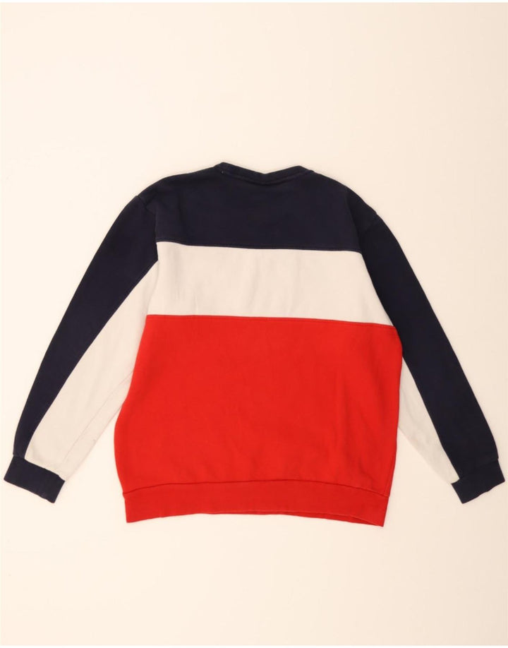 FILA Mens Graphic Sweatshirt Jumper Medium Multicoloured Colourblock Vintage Fila and Second-Hand Fila from Messina Hembry 