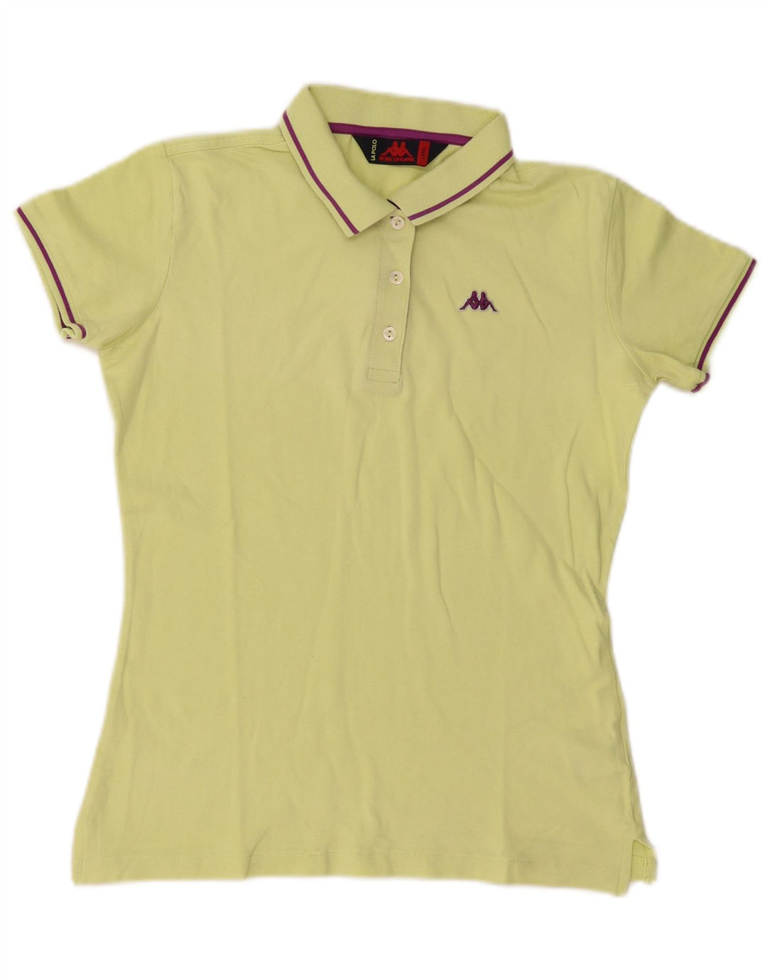 Polo da donna KAPPA UK 14 grande in cotone giallo