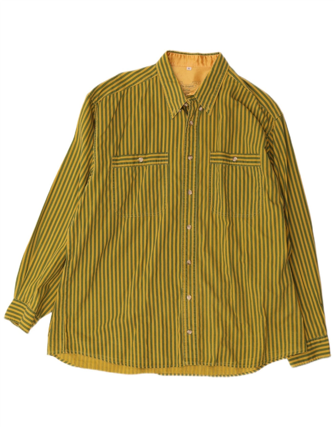 Camicia da uomo REEMARC XL in cotone a righe verdi