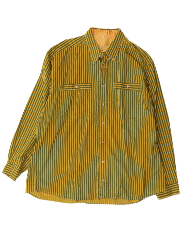 Camicia da uomo REEMARC XL in cotone a righe verdi