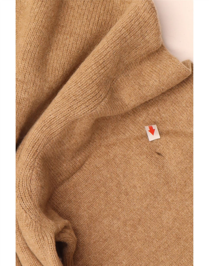 Maglione vintage da uomo con scollo a V IT 48 Lana beige medio