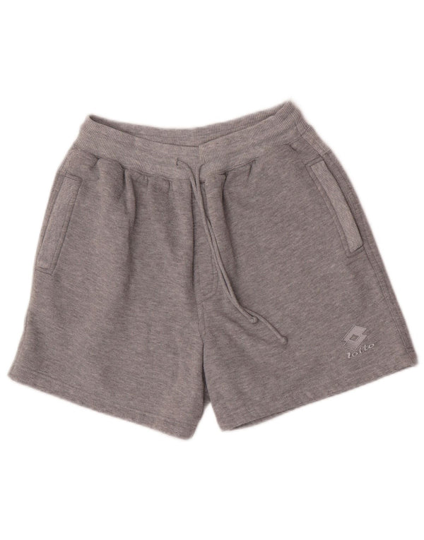 Pantaloncini sportivi grafici da donna Lotto piccoli sportivi in poliestere grigio