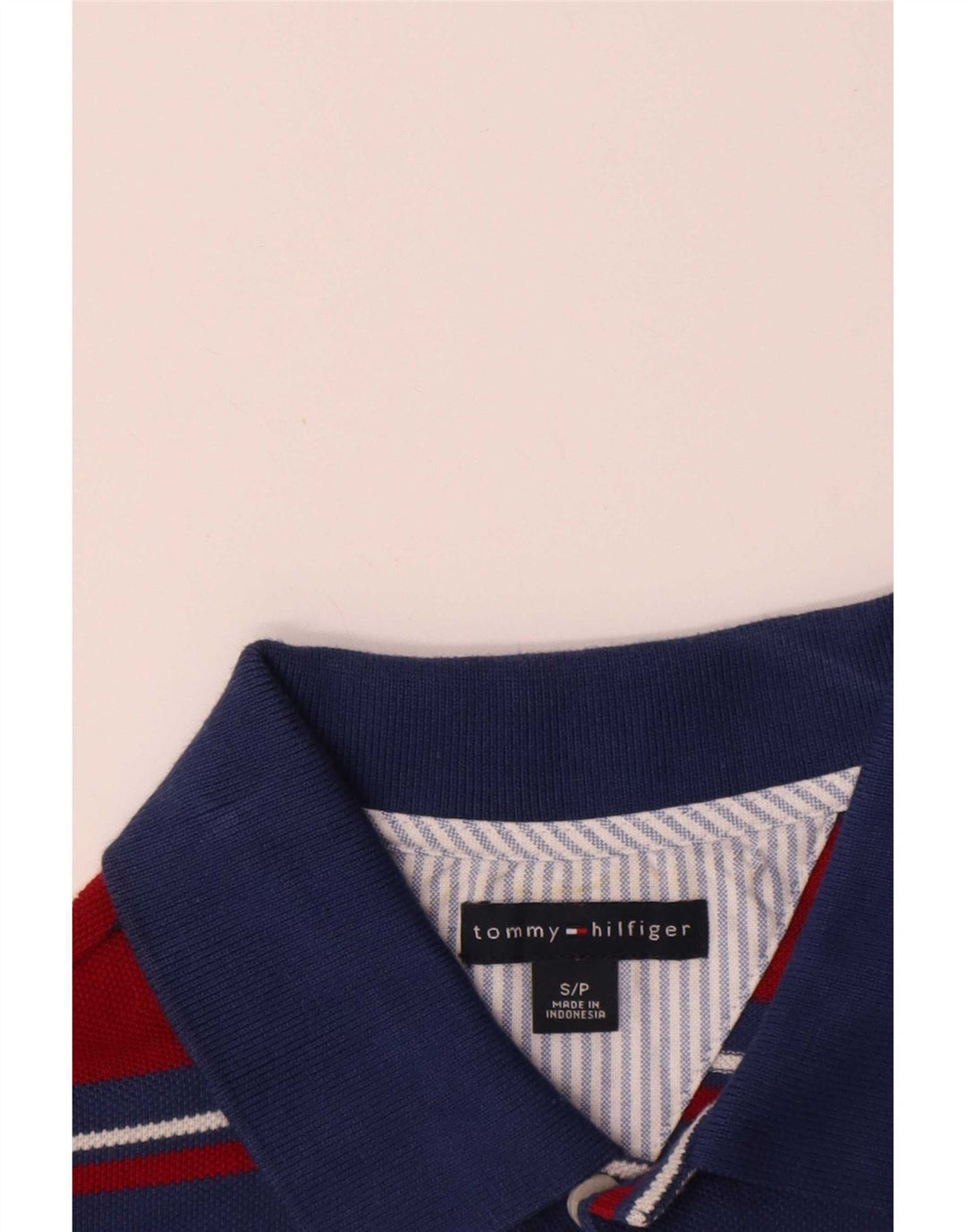 Polo da uomo Tommy Hilfiger piccola in cotone a righe rosse