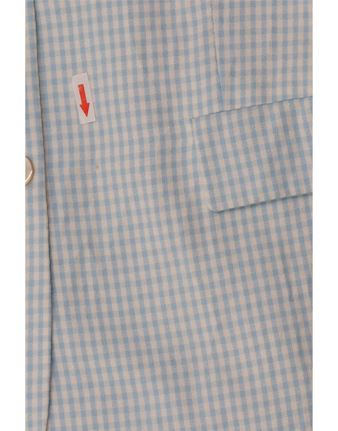 Set vintage da donna a 3 bottoni e 2 pezzi IT 46 grande viscosa blu a quadretti