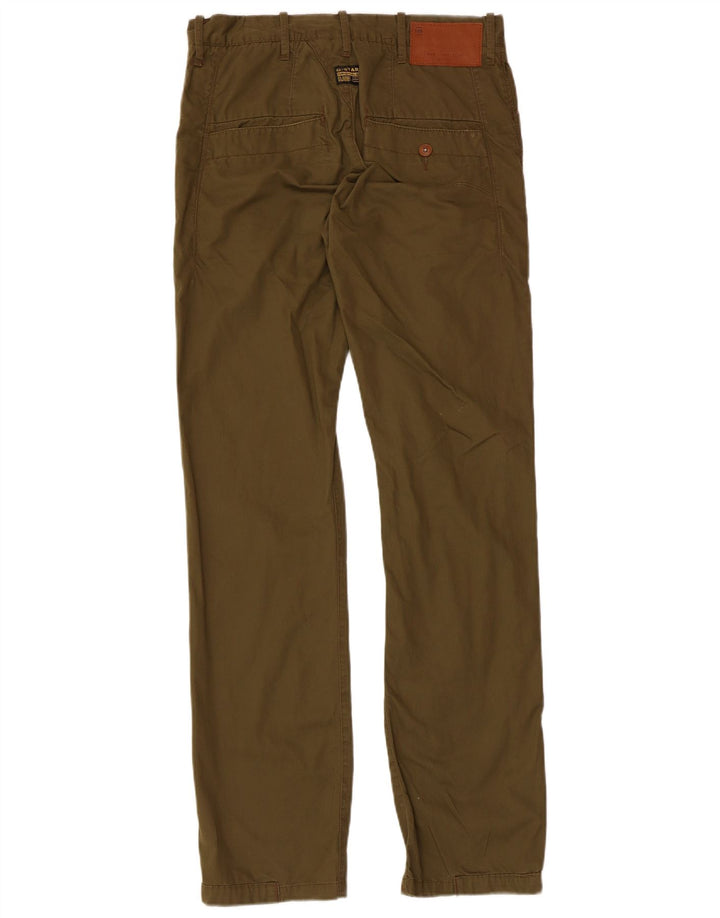 Pantaloni chino dritti da uomo G-Star W30 L32 cotone kaki