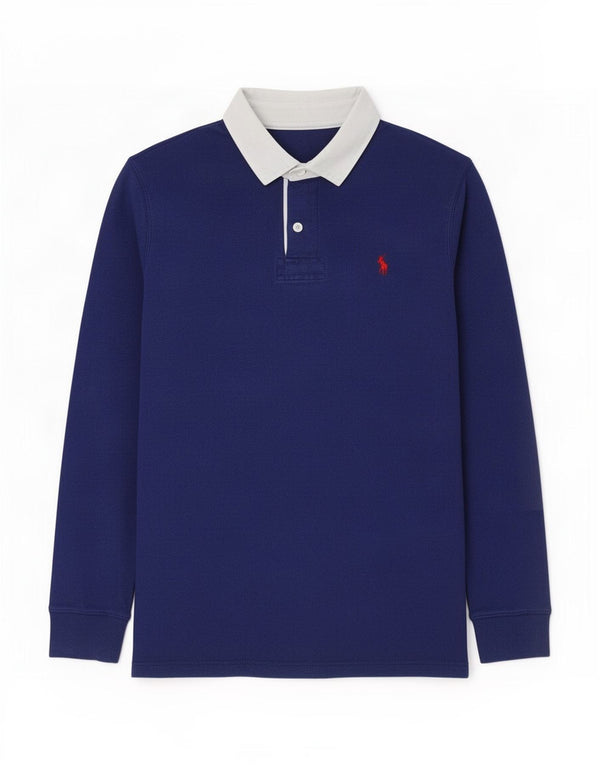 Polo Ralph Lauren Maglia da rugby a maniche lunghe da uomo XL Blu navy