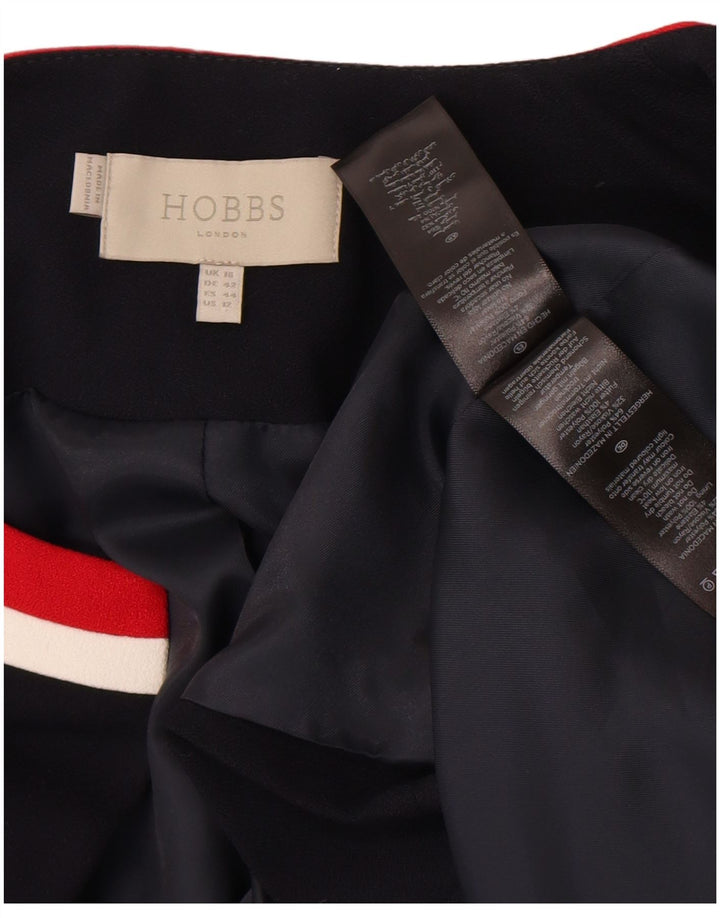 Giacca blazer da donna Hobbs corta con maniche a 3/4 UK 16 grande blu navy