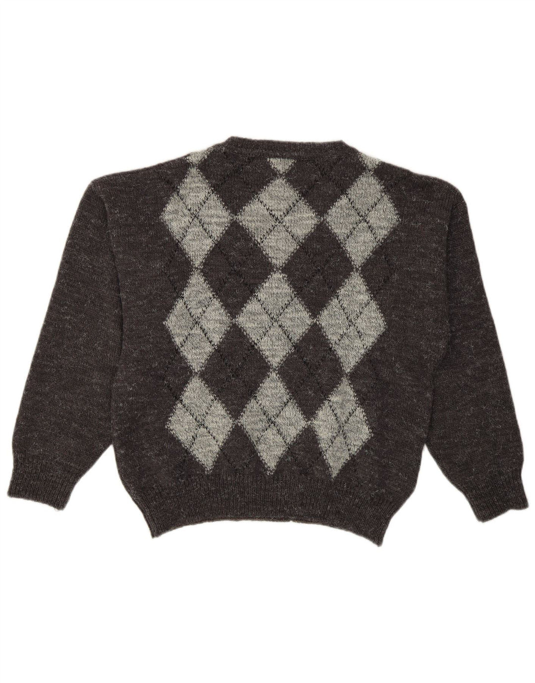 Maglione da uomo con scollo a V Jack Stone IT 48 Grigio medio Argyle/Diamante