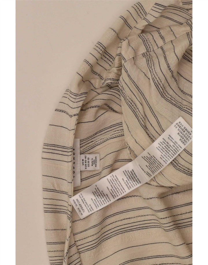 Topshop Tutina da donna UK 12 Viscosa a righe beige medio