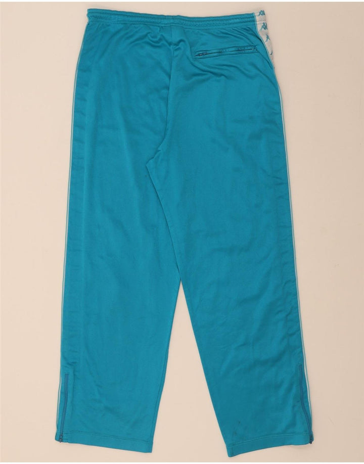 Pantaloni da tuta con grafica Kappa da uomo, grandi, in poliestere color block blu