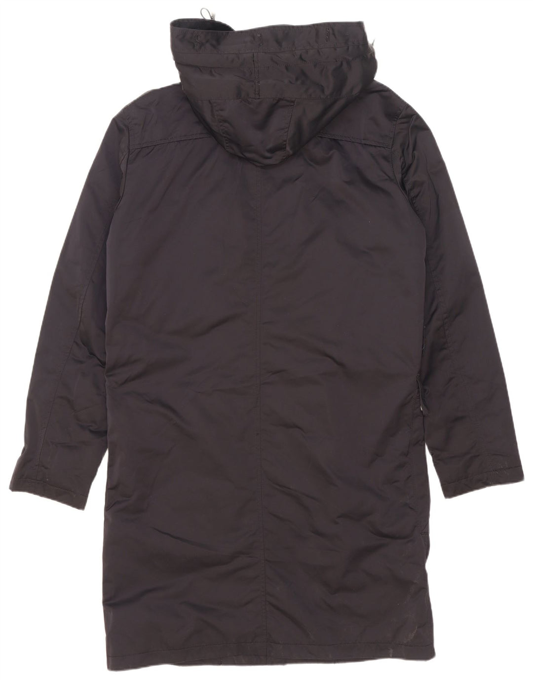 Cappotto imbottito con cappuccio da uomo Zara UK 38 poliestere medio blu navy