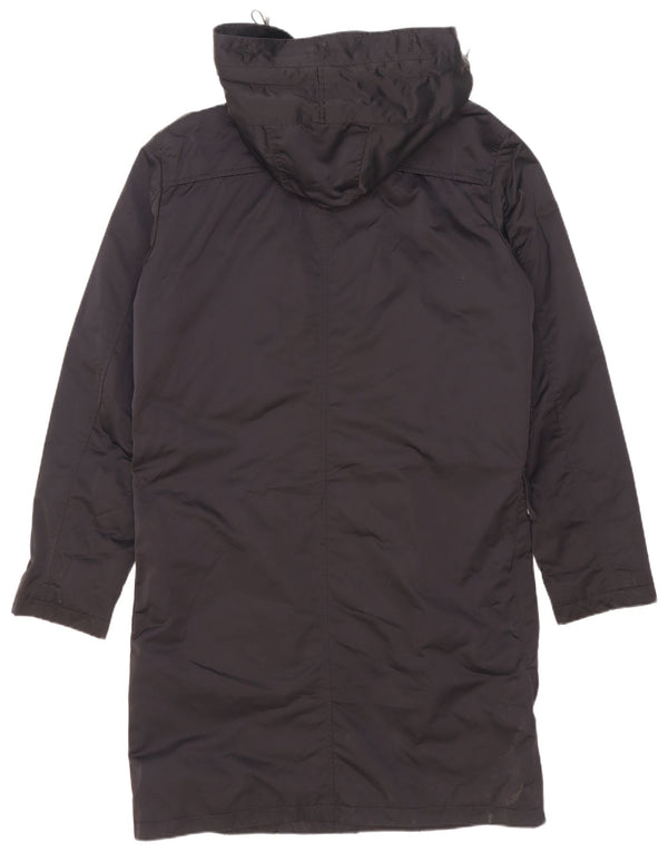 Cappotto imbottito con cappuccio da uomo Zara UK 38 poliestere medio blu navy