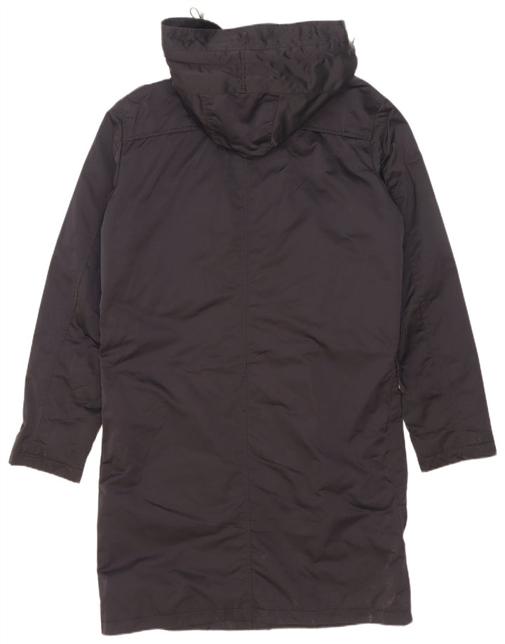 Cappotto imbottito con cappuccio da uomo Zara UK 38 poliestere medio blu navy