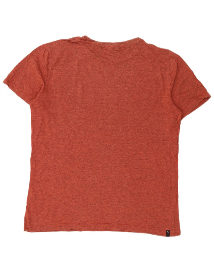T-shirt grafica da uomo Rip Curl Top in cotone chiazzato arancione medio