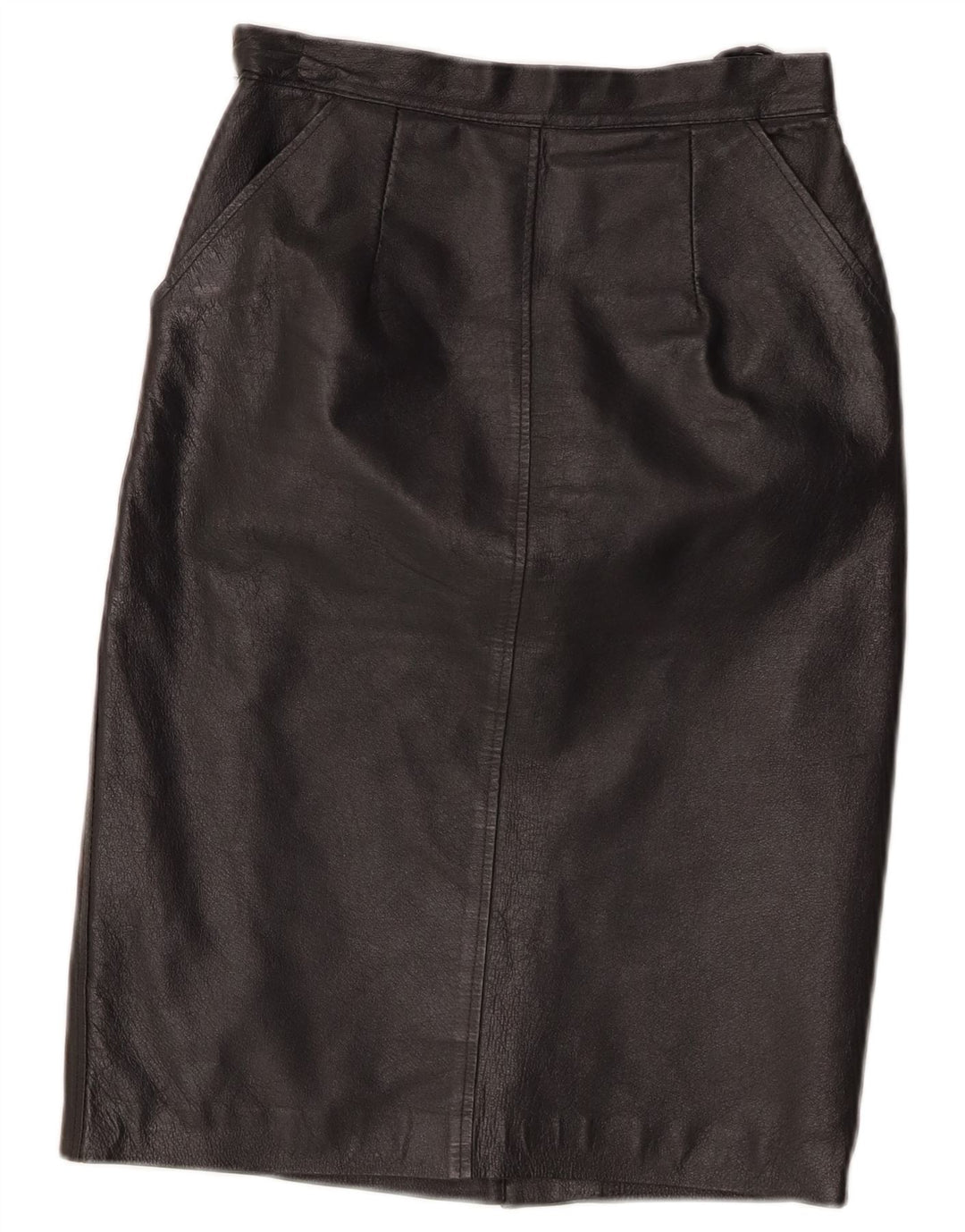 Gonna in pelle vintage da donna W24 XS nera