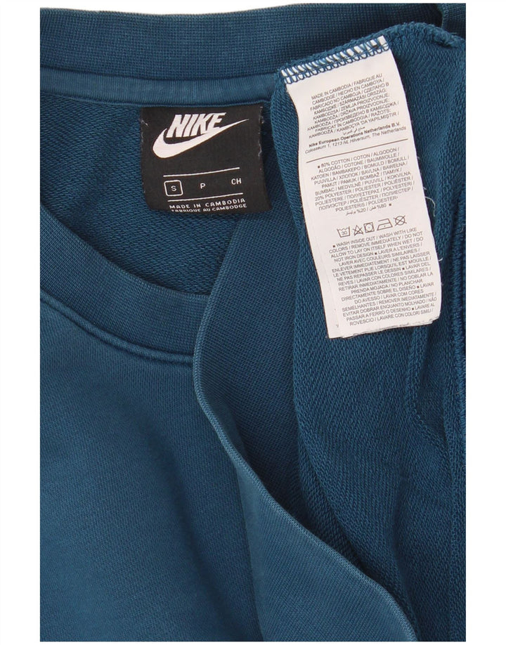 Felpa Nike Uomo Maglione Piccolo Blu Cotone