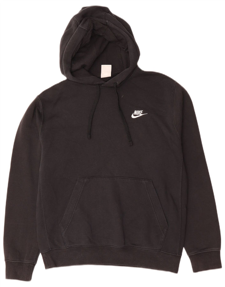 Felpa con cappuccio da uomo Nike Small in cotone nero