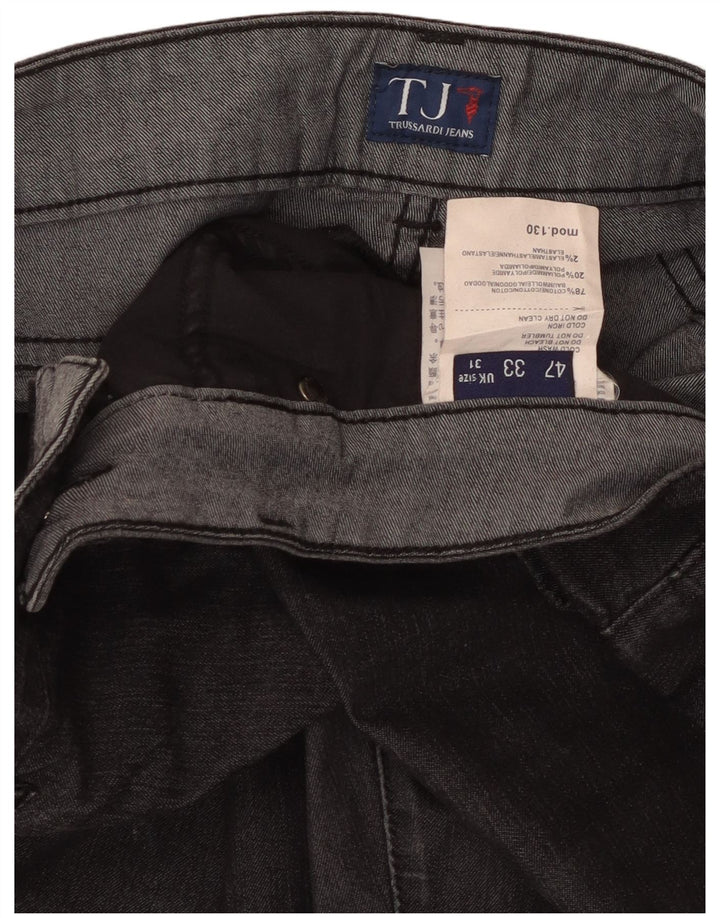 Jeans Dritti Donna Trussardi W31 L26 Cotone Nero