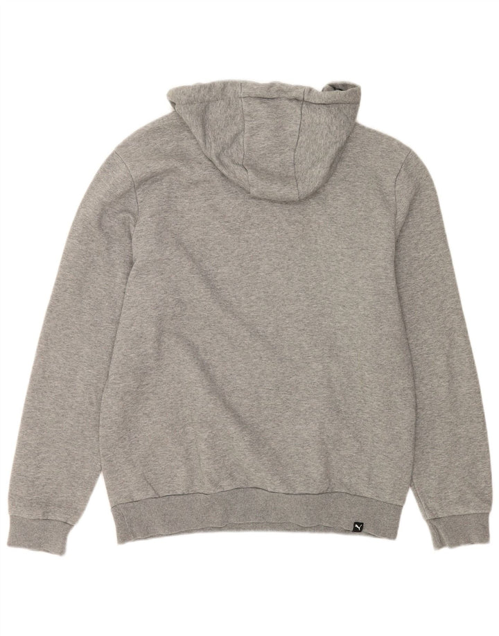 Felpa con cappuccio grafica da uomo Puma in cotone chiazzato grigio medio
