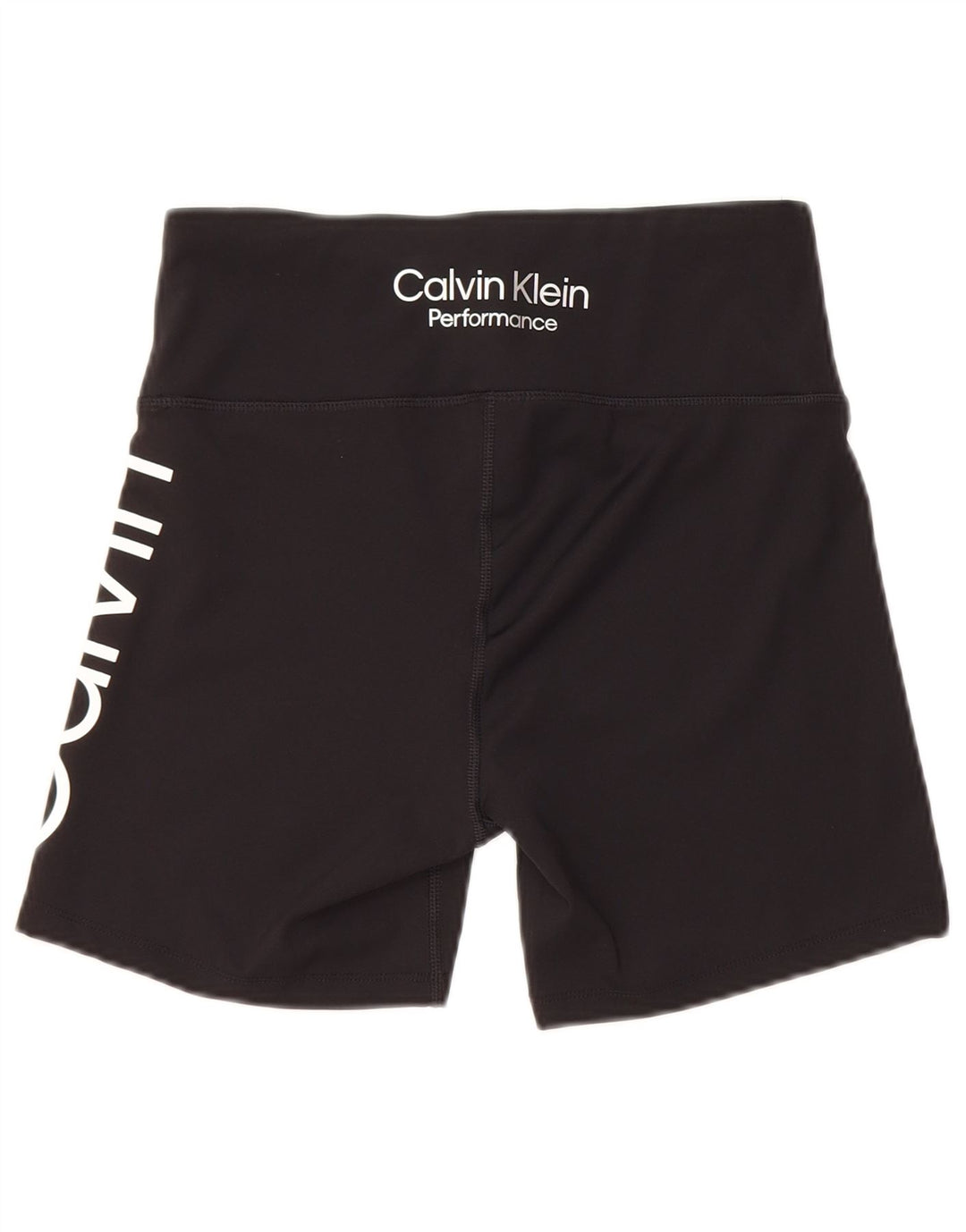 Pantaloncini sportivi grafici da donna Calvin Klein UK 12 poliestere nero medio