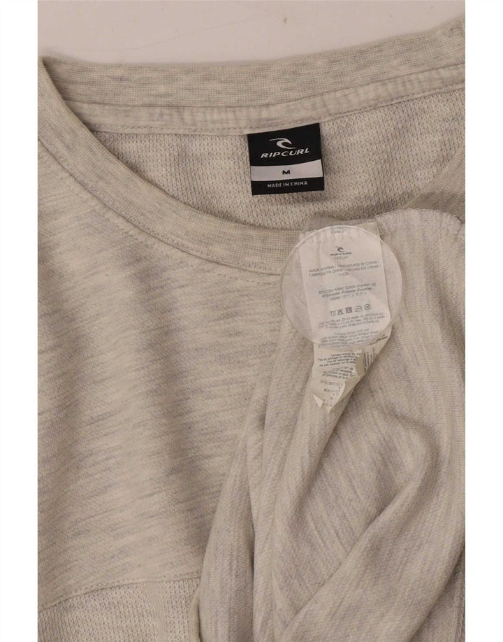 Maglione girocollo da uomo Rip Curl in cotone chiazzato grigio medio