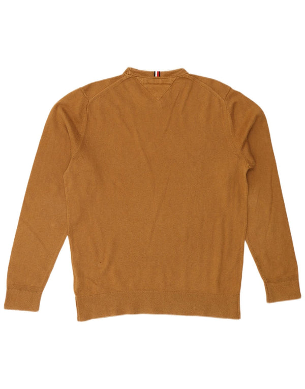 Maglione maglione girocollo da uomo Tommy Hilfiger grande cotone beige