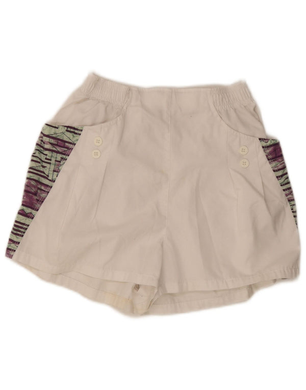 Pantaloncini sportivi grafici da donna Ellesse UK 4 XS poliestere a righe bianche