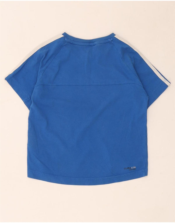 Maglietta Adidas Climalite da ragazzo, 7-8 anni, in cotone blu