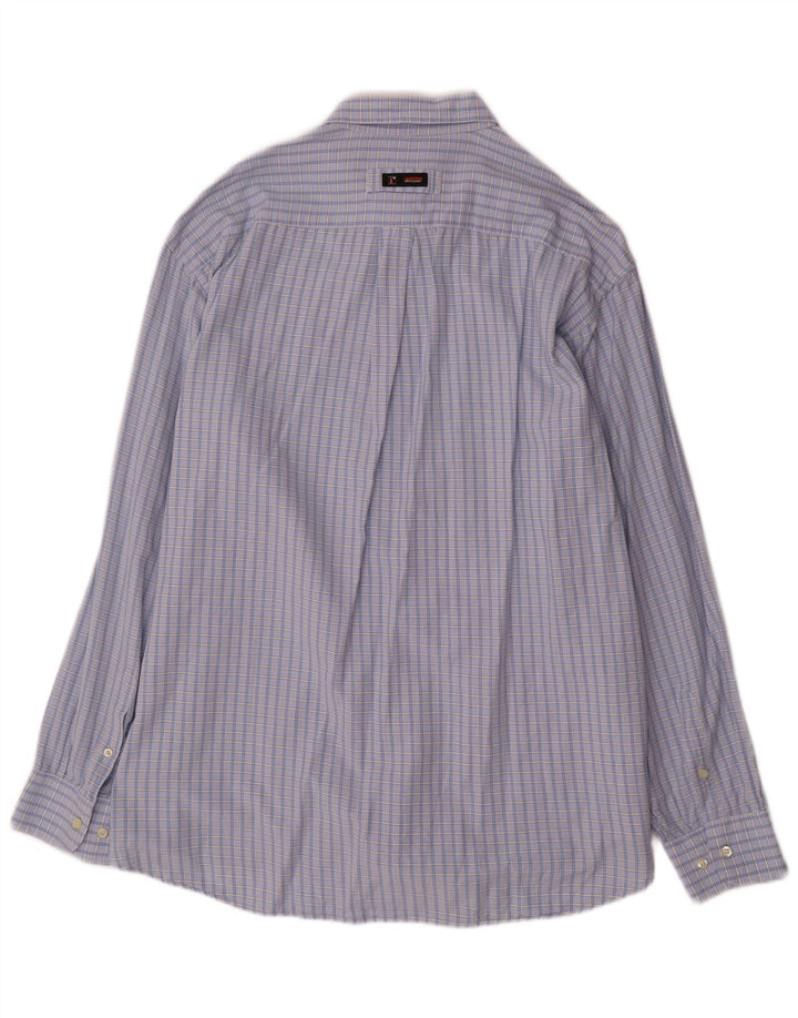 Camicia vintage da uomo 2XL in cotone a quadri blu