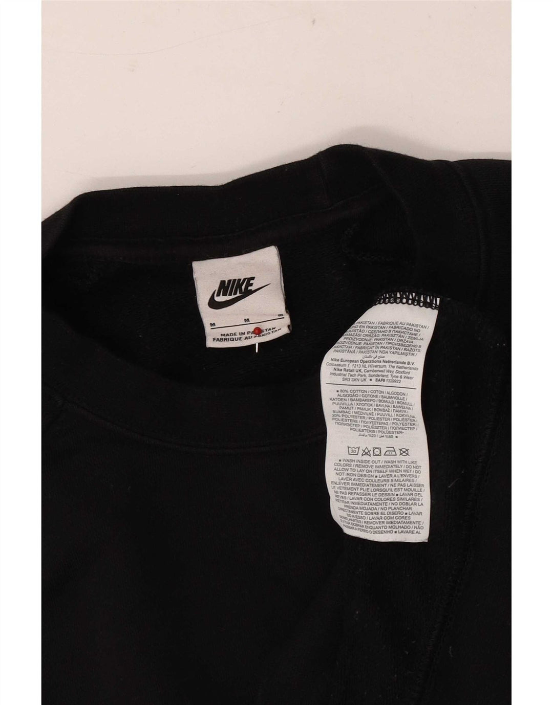 Felpa Nike da donna vestibilità ampia maglione UK 14 cotone medio nero