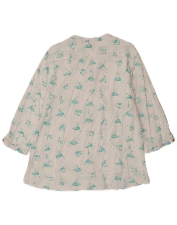 Mountain Warehouse Top tunica da donna con maniche a 3/4 UK 18 XL Bianco con stampa animalier