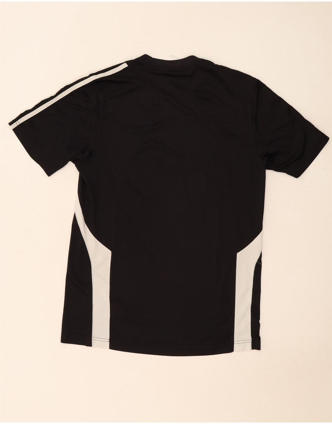 T-shirt da uomo Adidas Top in poliestere color block medio nero