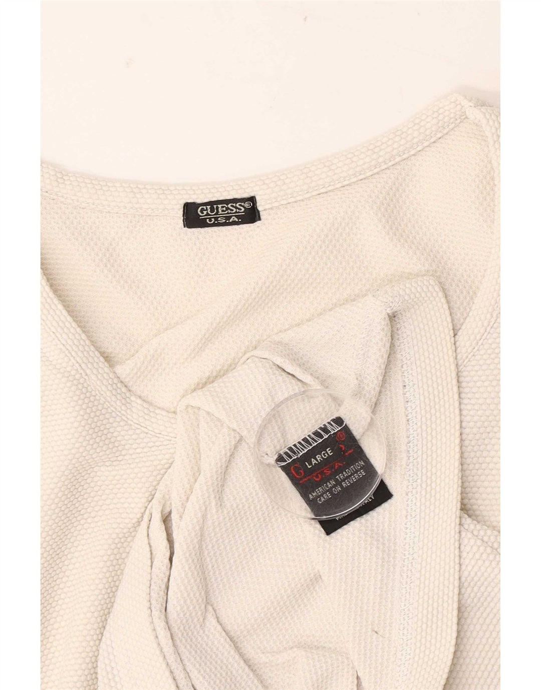 Top da donna a maniche lunghe Guess UK 14 Large Bianco