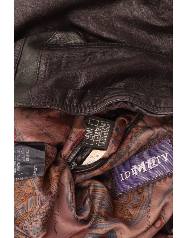 Giacca in pelle vintage da uomo UK 38 in pelle nera media