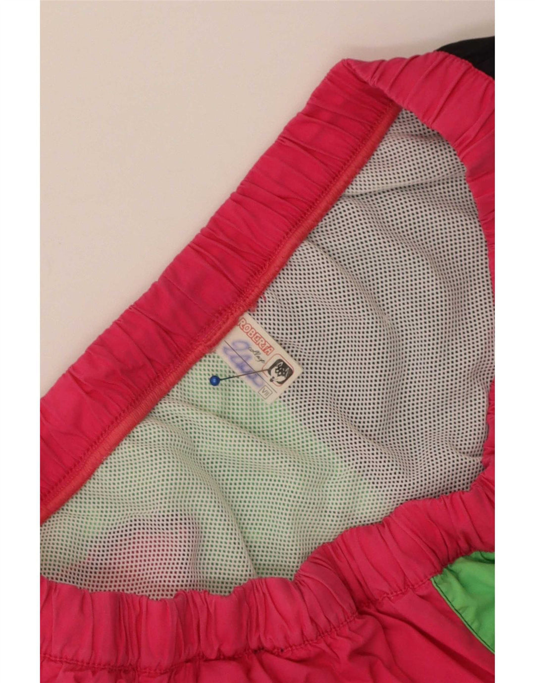 Pantaloncini da bagno vintage da donna UK 14 colorblock medio multicolore