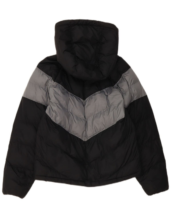 Giacca imbottita con cappuccio Nike da ragazzo 12-13 anni in poliestere color block nero