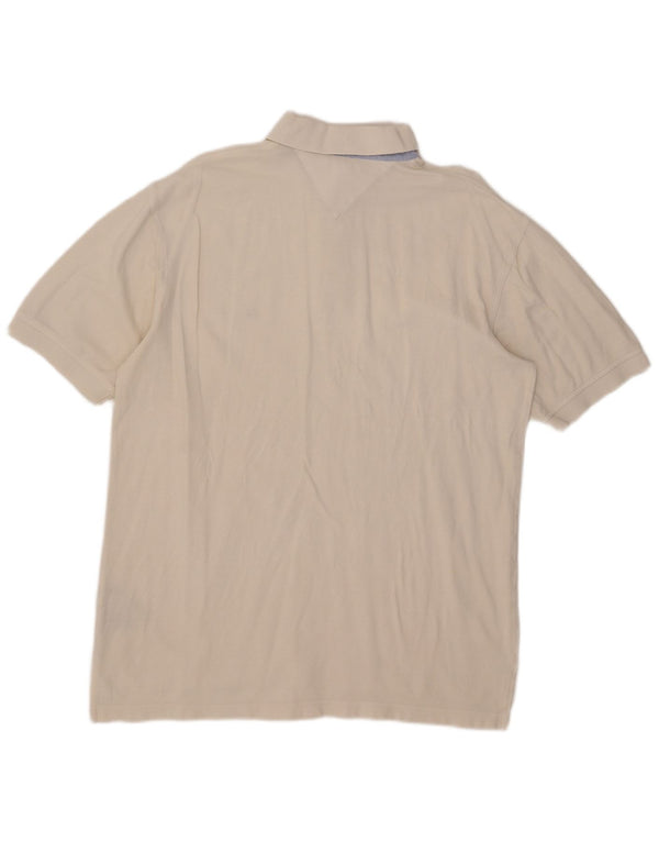Polo da uomo Tommy Hilfiger XL in cotone bianco