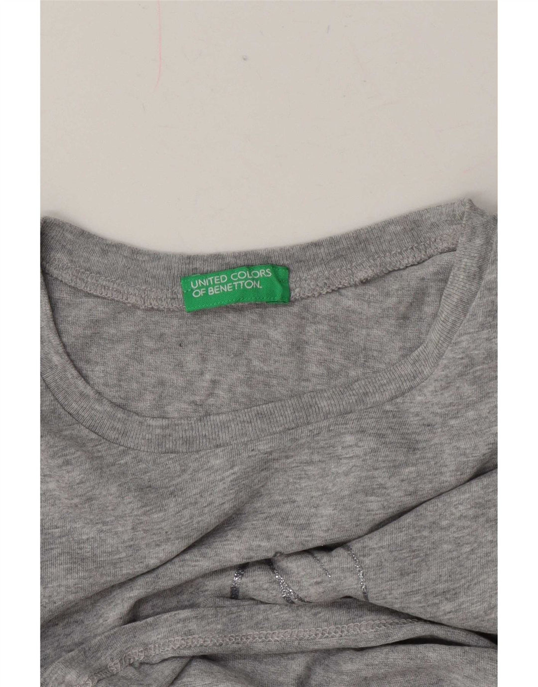 T-shirt grafica da donna Benetton Top UK 12 Grigio medio